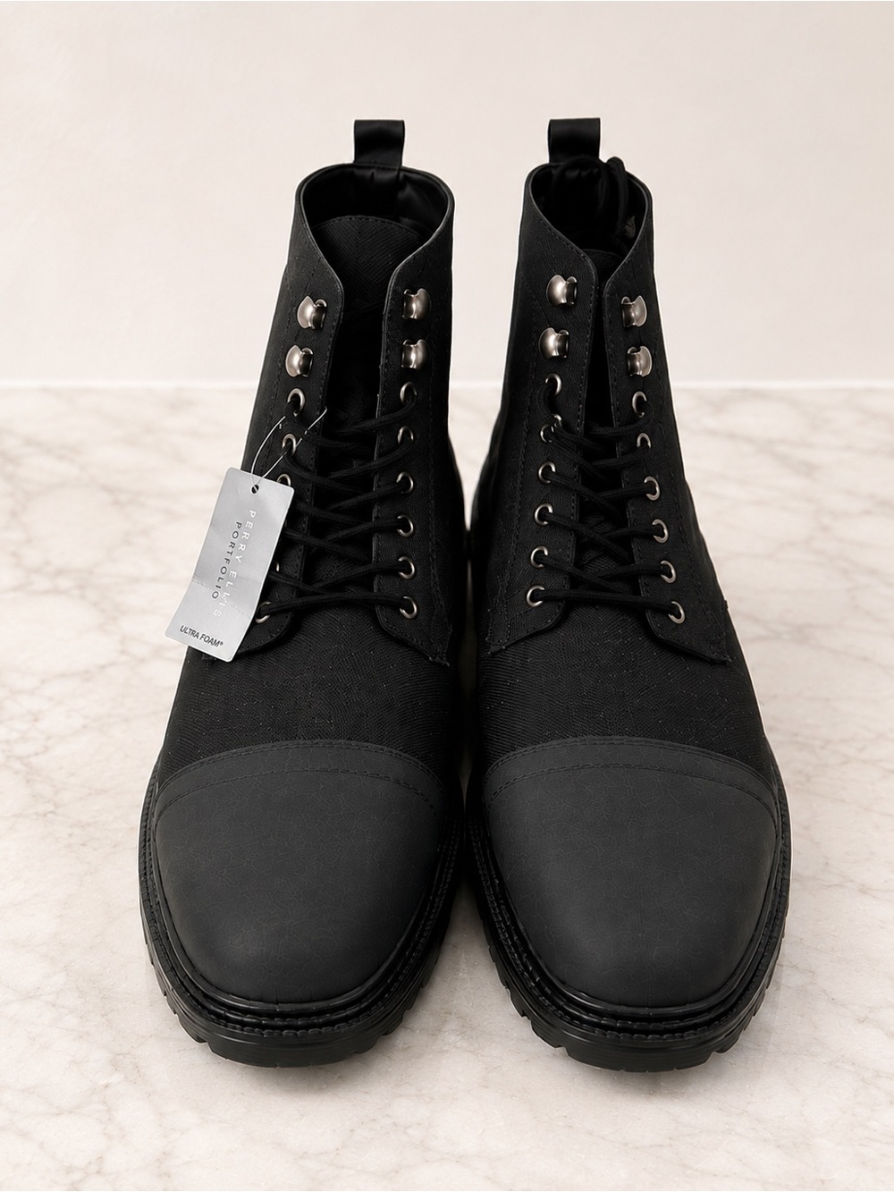 Perry Ellis Portfolio Men’s Black Lace-Up Boots Size 13 NWT